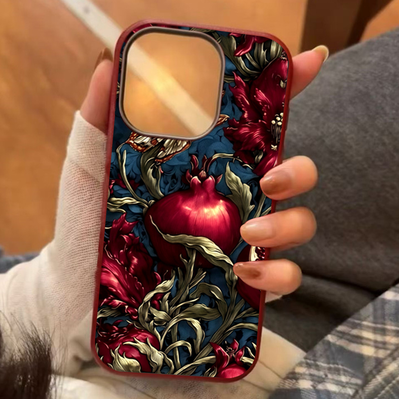 Phone Cases Drawing - Vintage Pomegranate TPU Art Phone Case