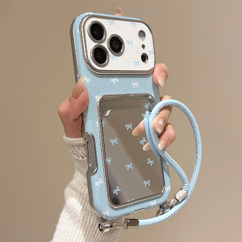 Phone Cases Holder - Cute Bow Mirror Card Holder Phone