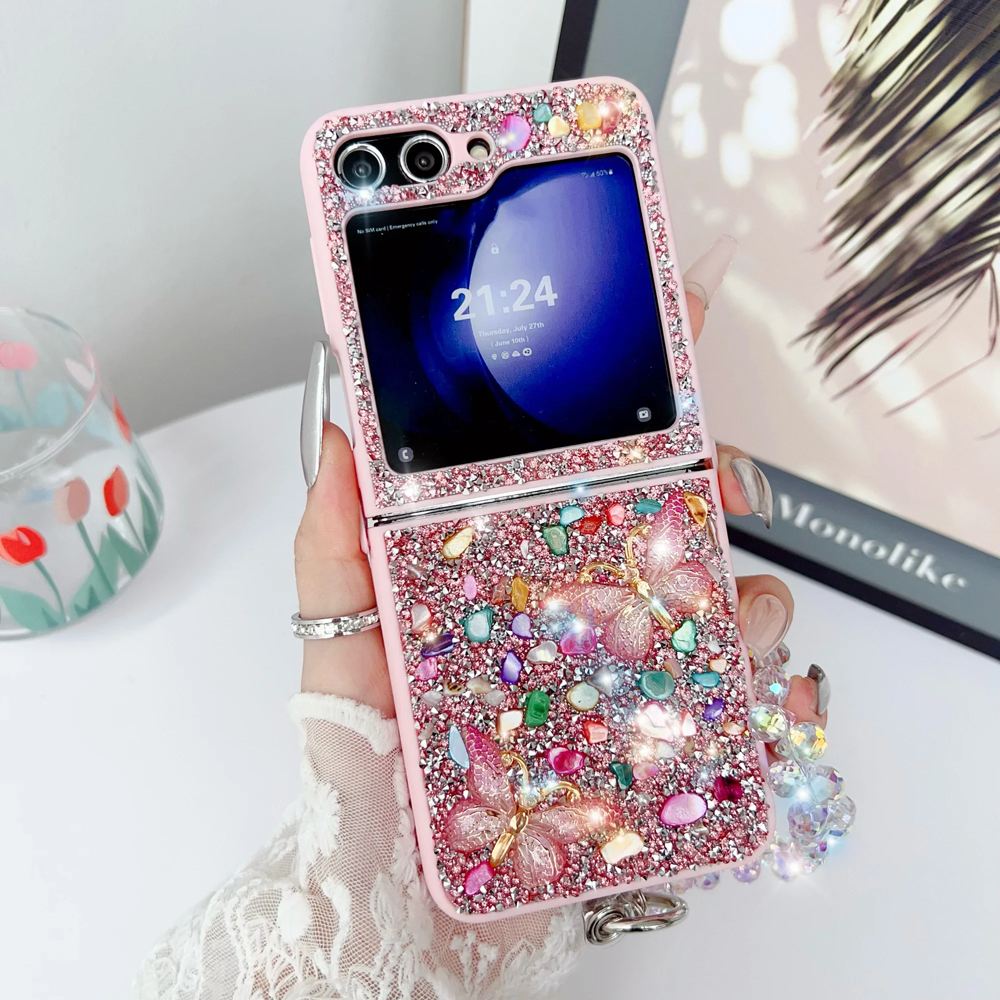 Phone Cases Z Flip 6 - Luxury Glitter Phone Case For Samsung