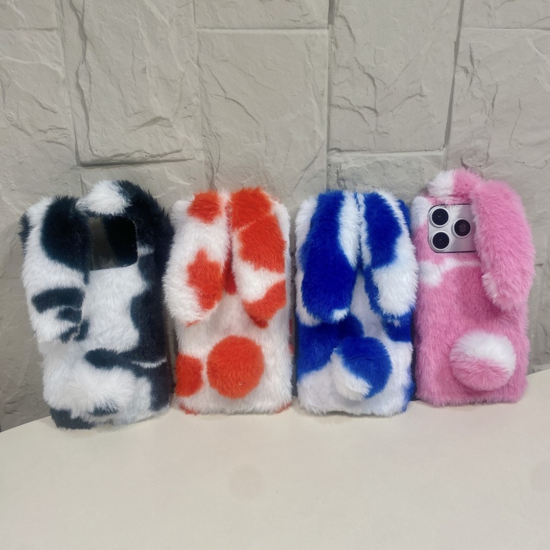 Phone Cases Iphone - Cute Rabbit Design Fluffy Phone Cases