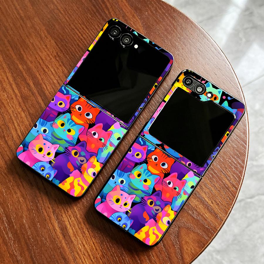 Phone Cases Z Flip 6 - Full Cover Cat Phone Cover Case
