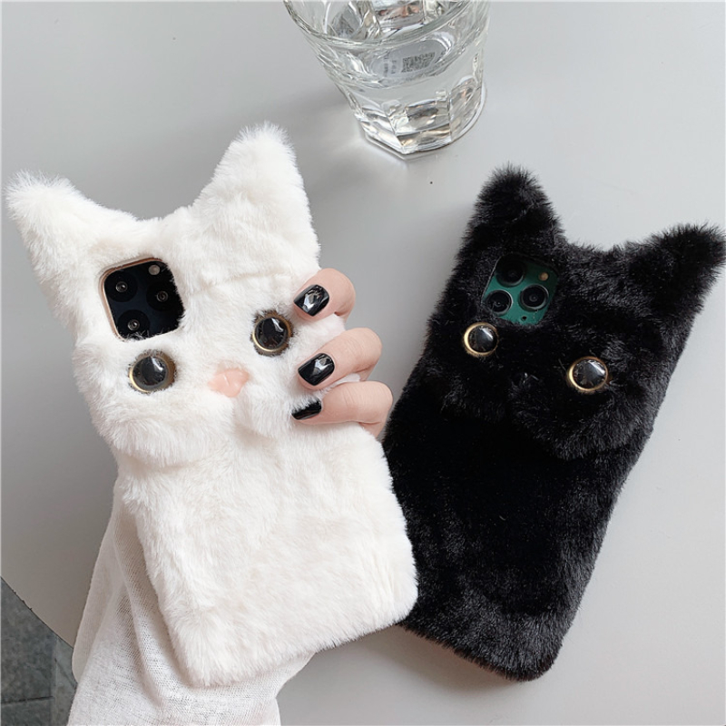 3D Cute Cartoon Cat Furry Plus - Phone Cases Iphone review and price