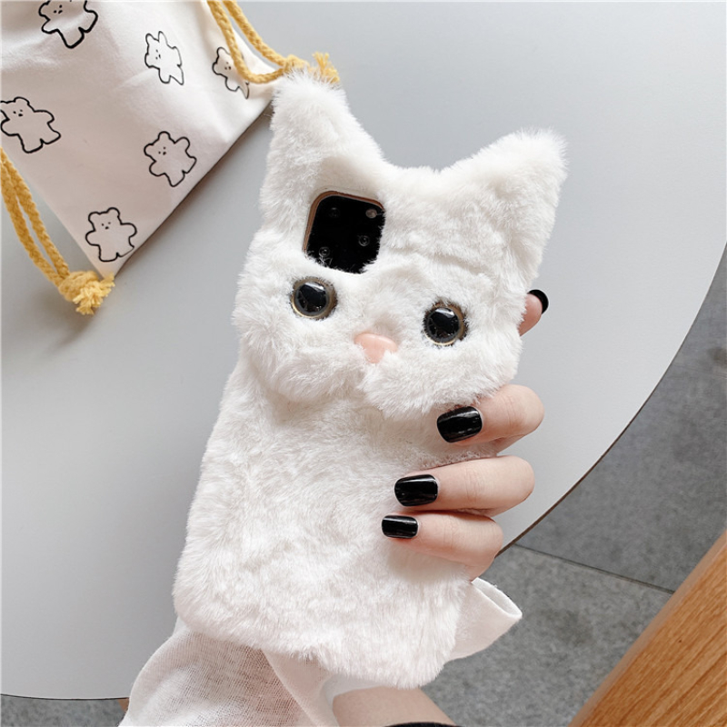3D Cute Cartoon Cat Furry Plus - Phone Cases Iphone review and price