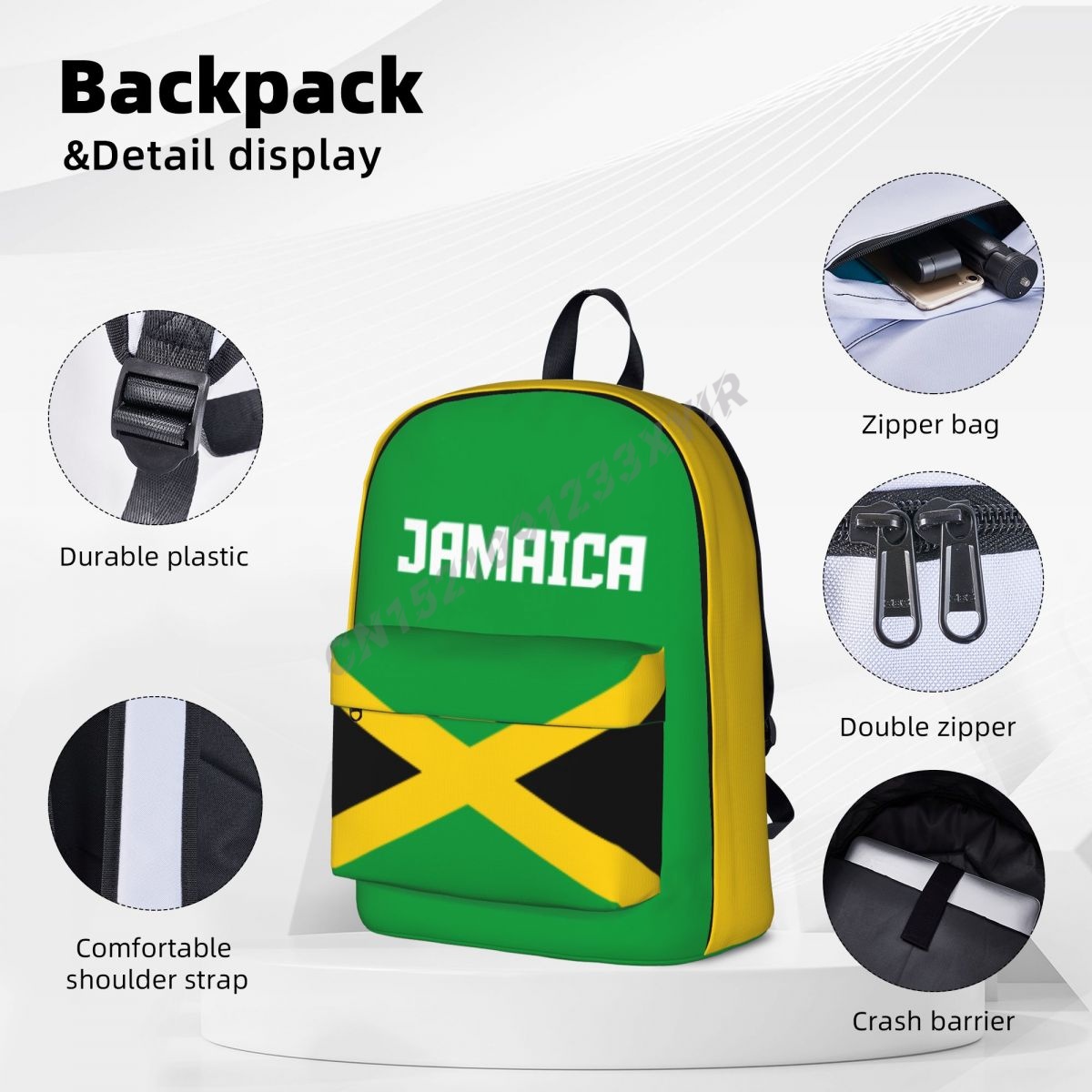 Unisex Backpack Jamaica Flag J - Phone Cases Jamaica review and price