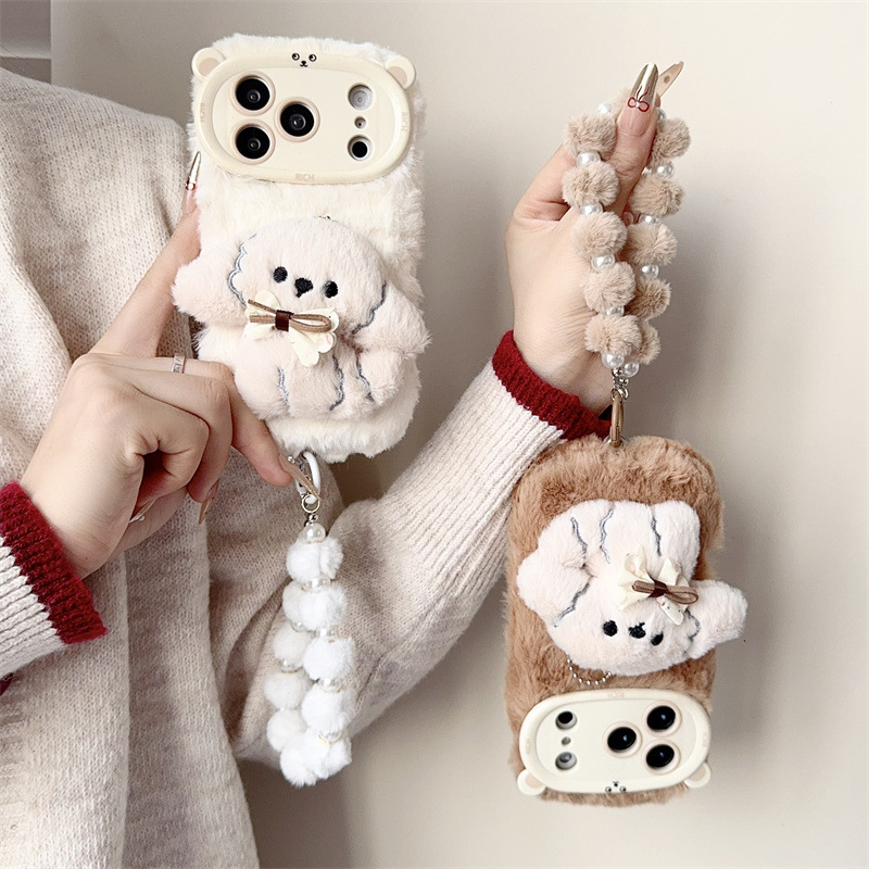 3D Cartoon Bowknot Puppy Warm  - Phone Cases Iphone review and price
