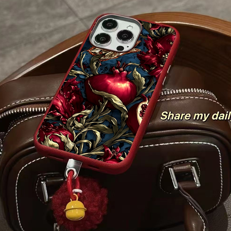 Vintage Pomegranate TPU Art Ph - Phone Cases Drawing review and price