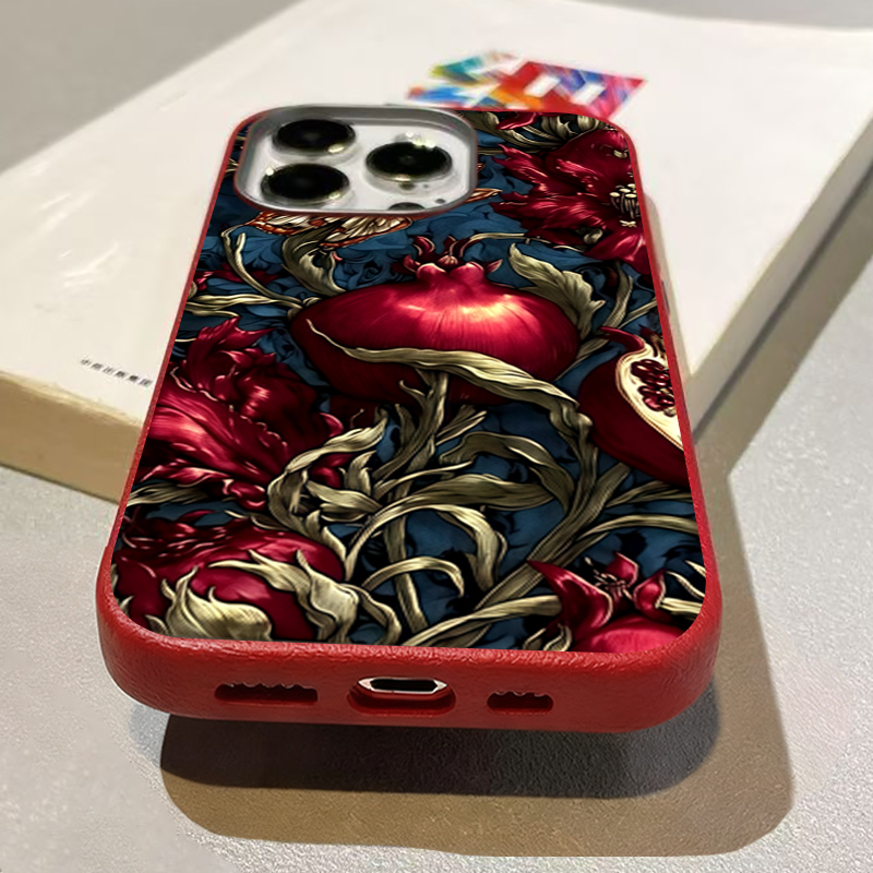 Vintage Pomegranate TPU Art Ph - Phone Cases Drawing review and price