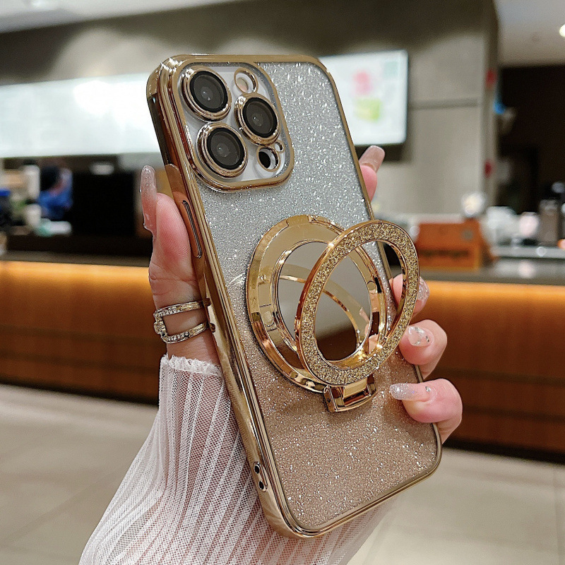 Glitter Mirror Bracket Phone C - Phone Cases Vogue review and price