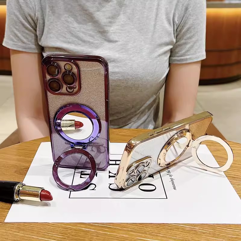 Glitter Mirror Bracket Phone C - Phone Cases Vogue review and price