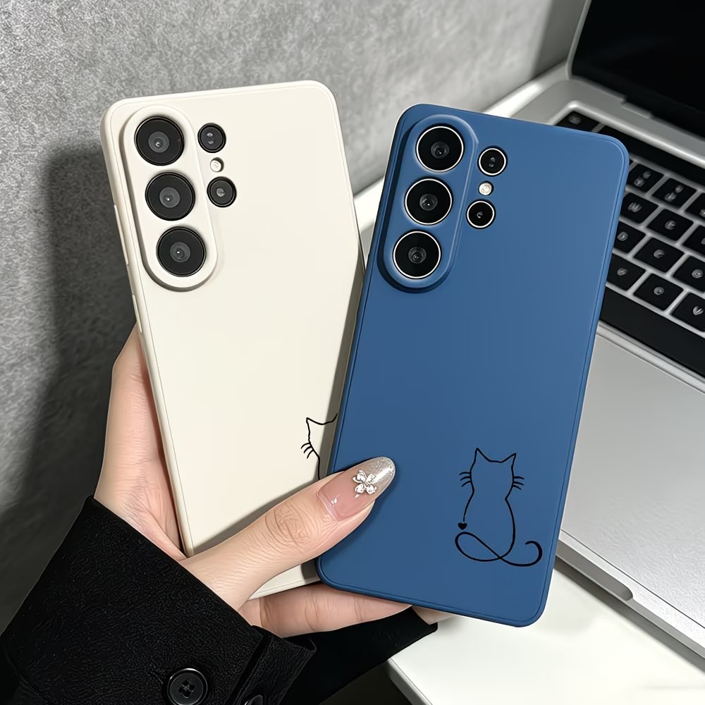 Minimalis Line Art Cat Sketch  - Phone Cases Drawing review and price