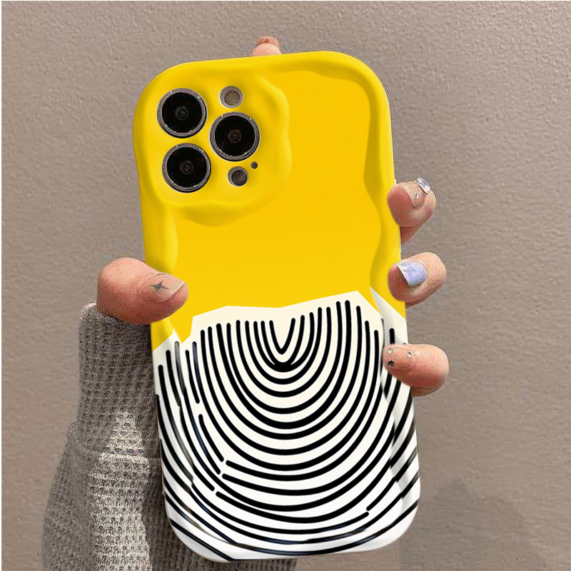 Black Arc Pattern on Yellow Ba - Phone Cases Arc review and price