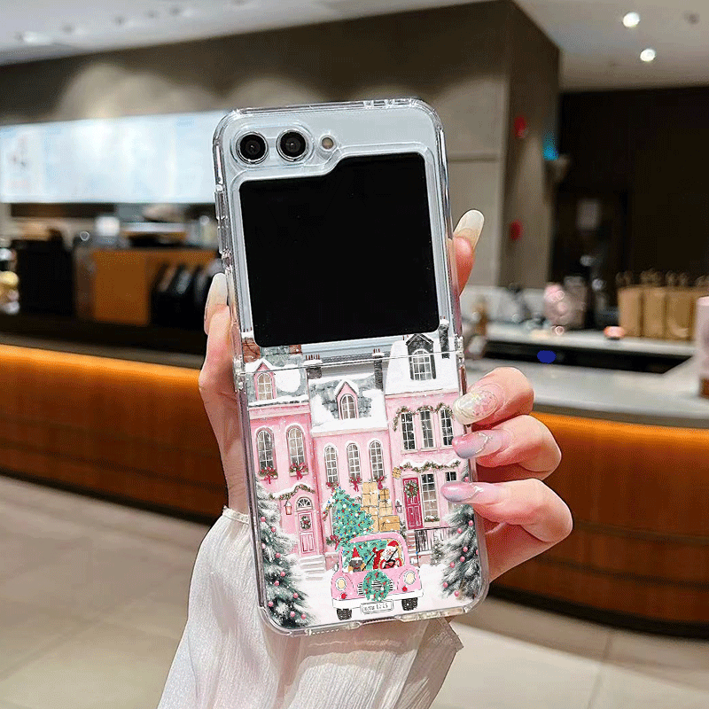 Rural Building Snow Scenery Ch - Phone Cases Z Flip 6 review and price