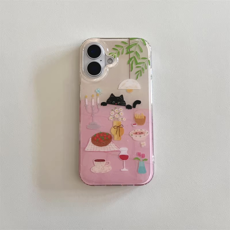 Ins Girl Cute Dining Table Lit - Phone Cases Girly review and price