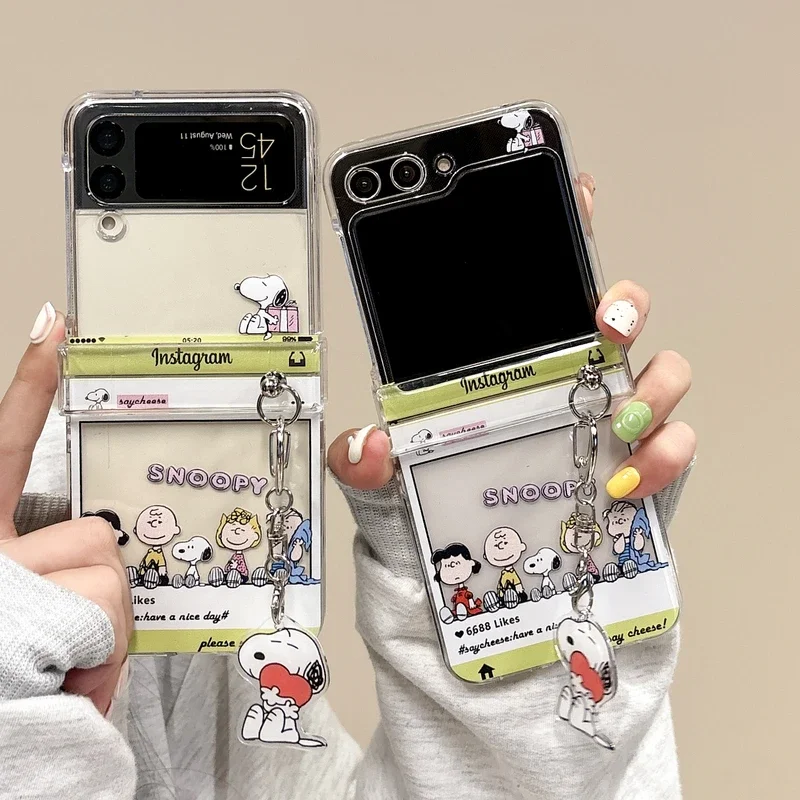 Cute Cartoon Snoopy Charlie Br - Phone Cases Z Flip 6 review and price