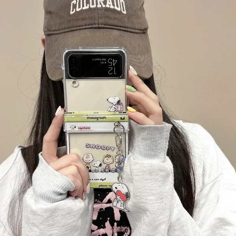 Cute Cartoon Snoopy Charlie Br - Phone Cases Z Flip 6 review and price