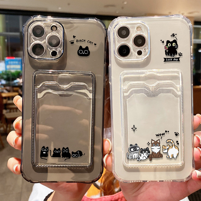 Cute Black Cat Phone Case For  - Phone Cases Holder review and price
