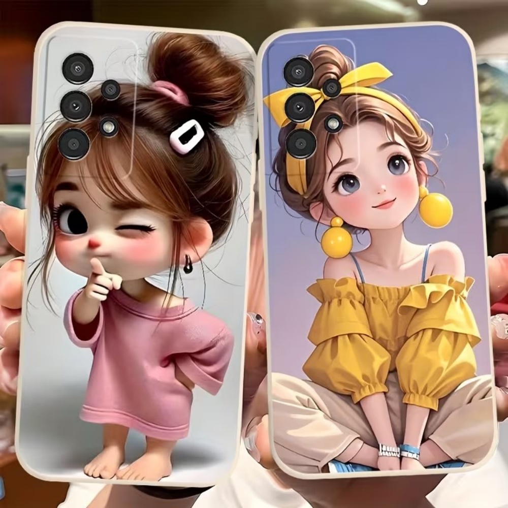 Cute Cartoon Girl Pattern Desi - Phone Cases Girly review and price