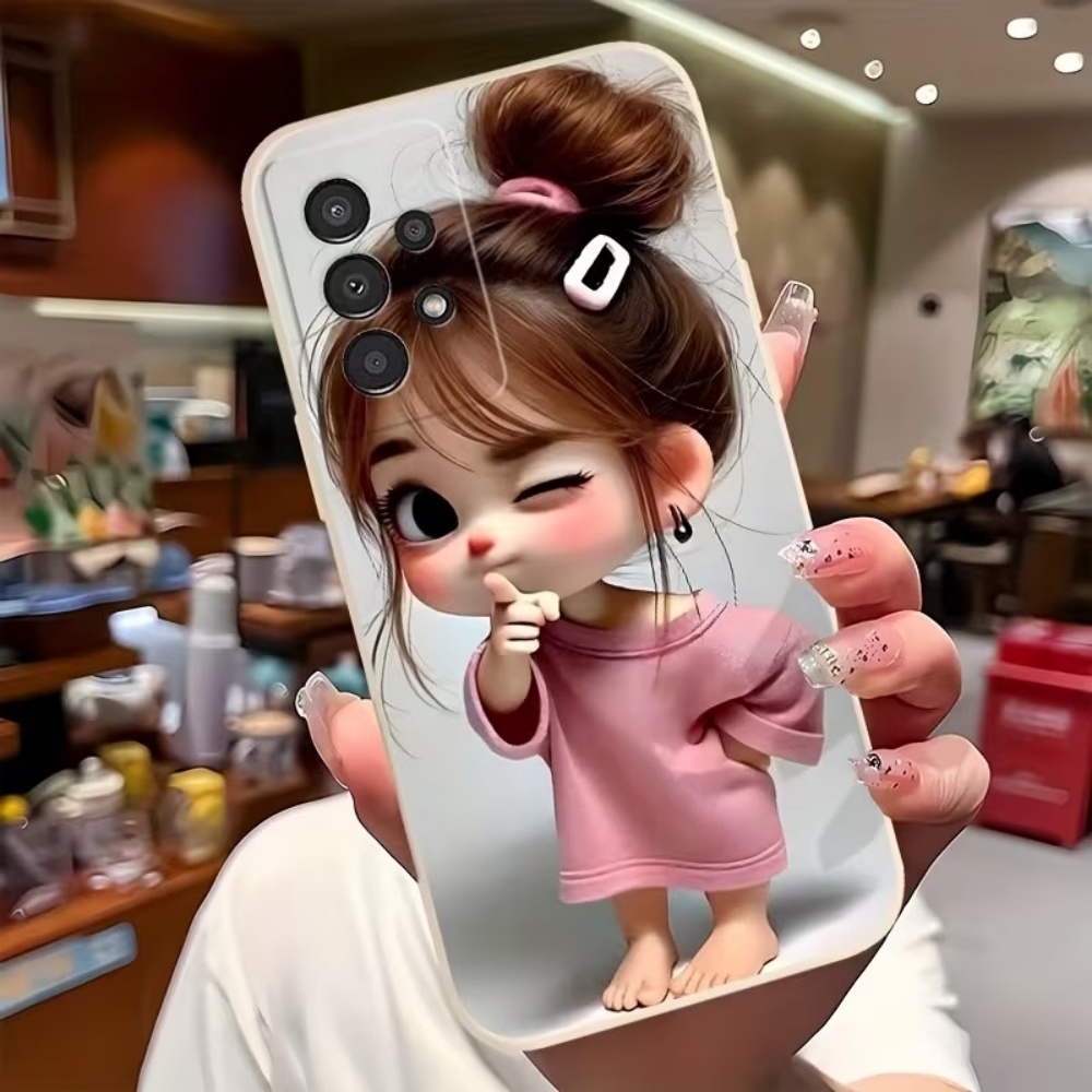 Cute Cartoon Girl Pattern Desi - Phone Cases Girly review and price