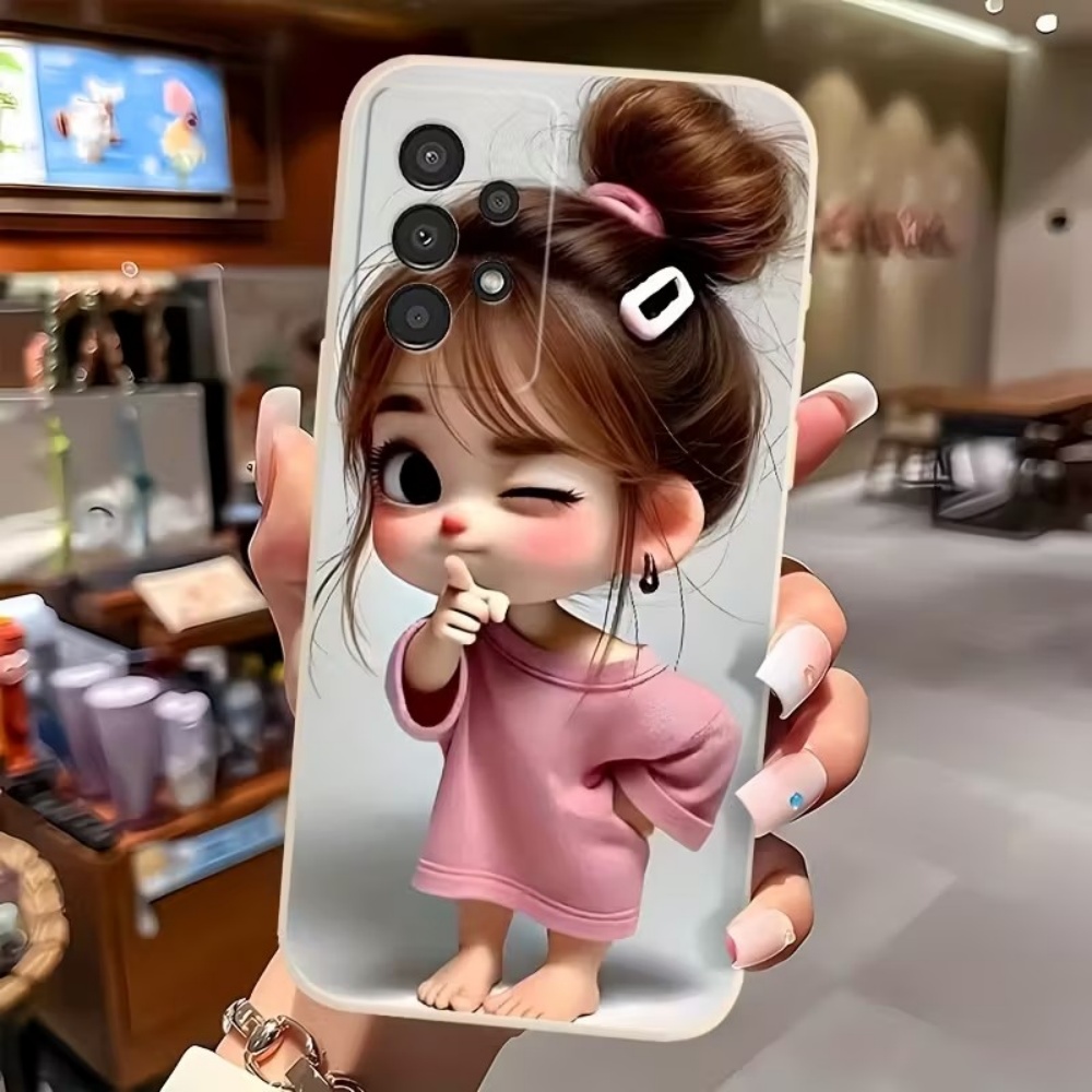 Cute Cartoon Girl Pattern Desi - Phone Cases Girly review and price