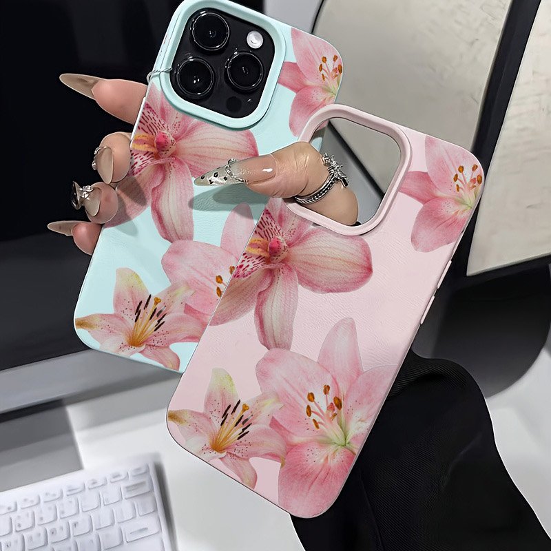 Pink Lily Lychee Texture Phone - Phone Cases Samsung S24 review and price