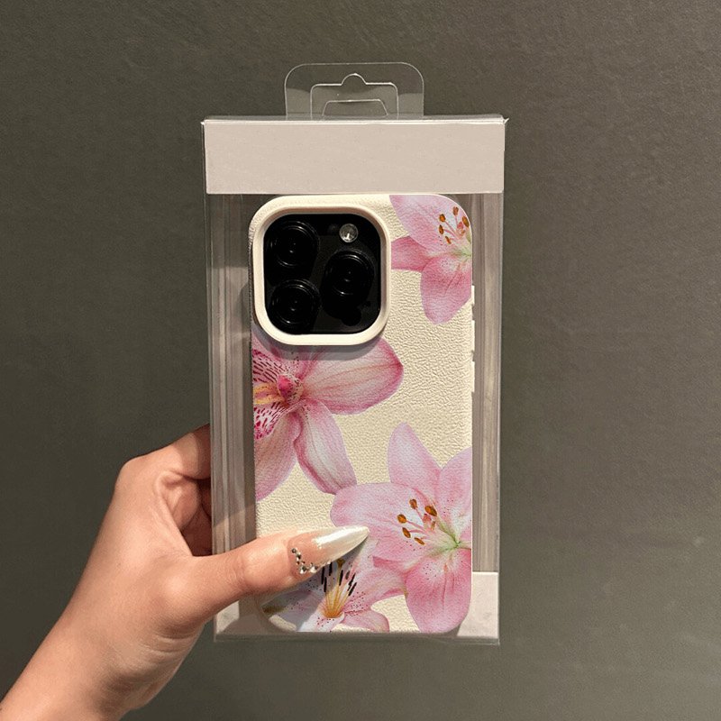 Pink Lily Lychee Texture Phone - Phone Cases Samsung S24 review and price