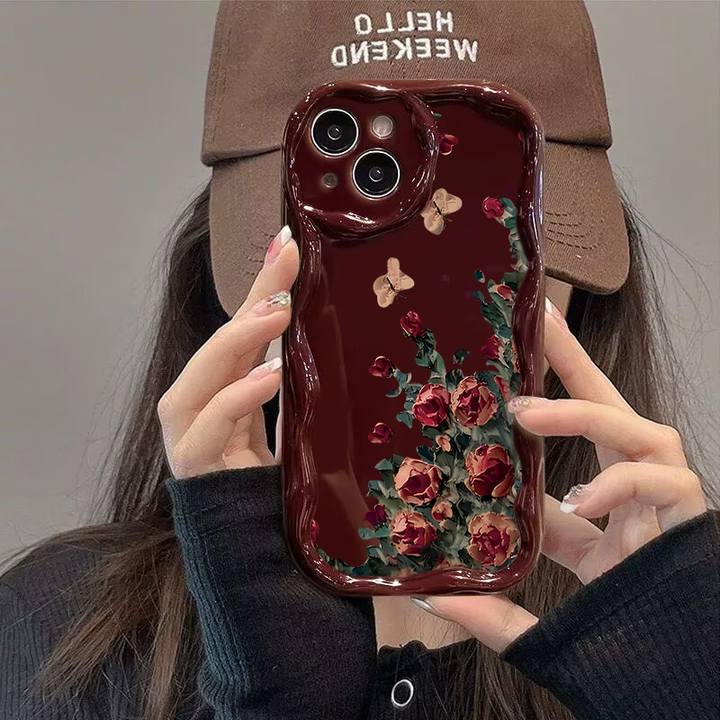 Retro Oil Painting Flower Patt - Phone Cases Drawing review and price