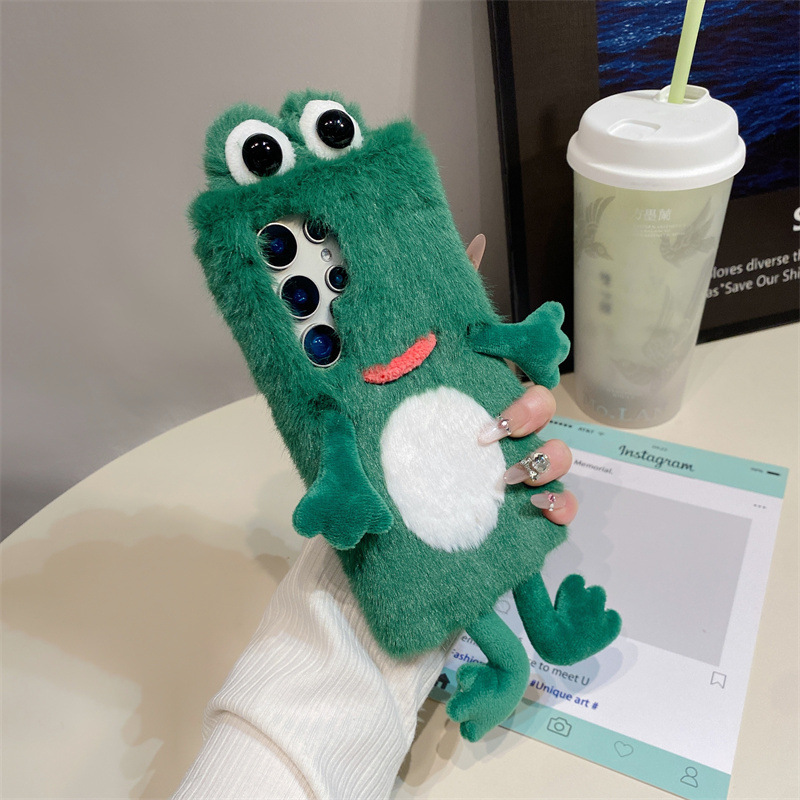 Plush Frog Phone Case, Cute Gr - Phone Cases Samsung S24 review and price
